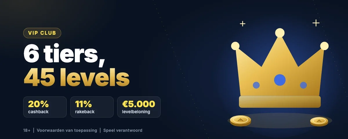 Aureon VIP Club: 6 tiers en 45 levels met tot 20% cashback